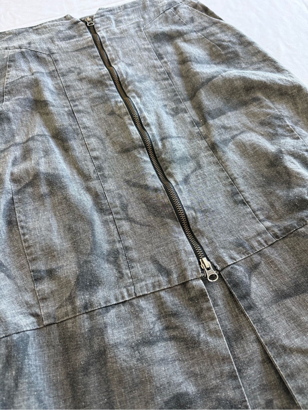 Maya Negri Gray Front-Zip Pencil Skirt - Picture 8 of 9